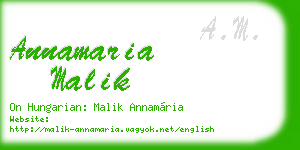 annamaria malik business card